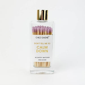 Don't Tell Me To Calm Down Matches - Glass Bottle Matchsticks Lavender - The Collective Park City