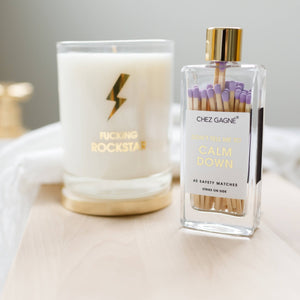 Don't Tell Me To Calm Down Matches - Glass Bottle Matchsticks Lavender - The Collective Park City