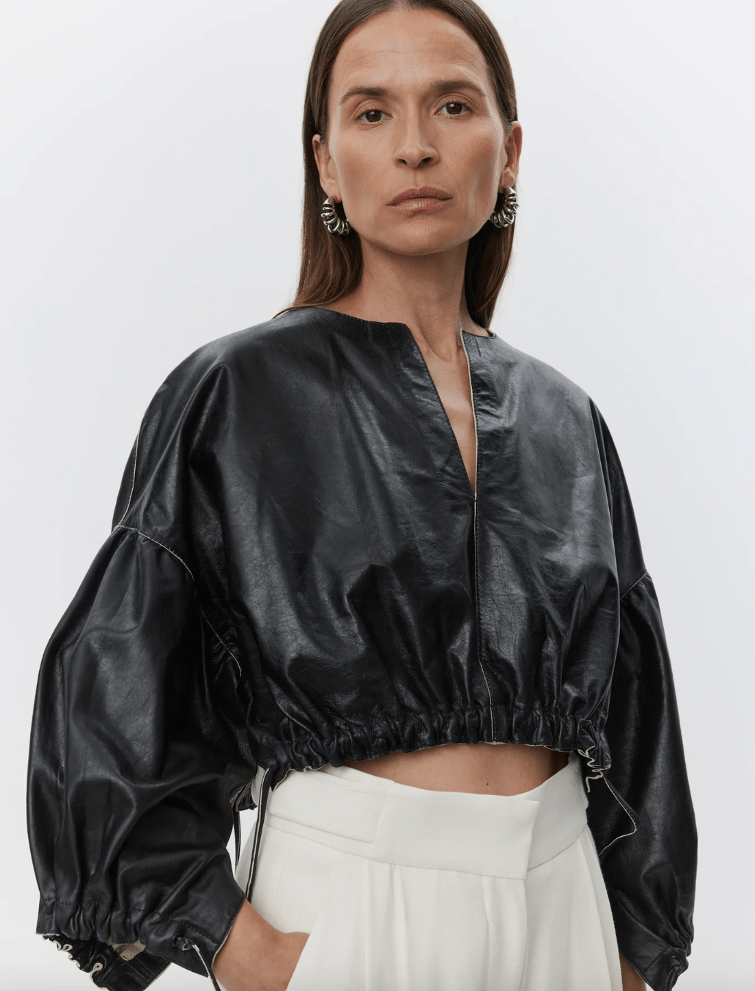 Dorothy Fine Polished Leather Top - The Collective Park City