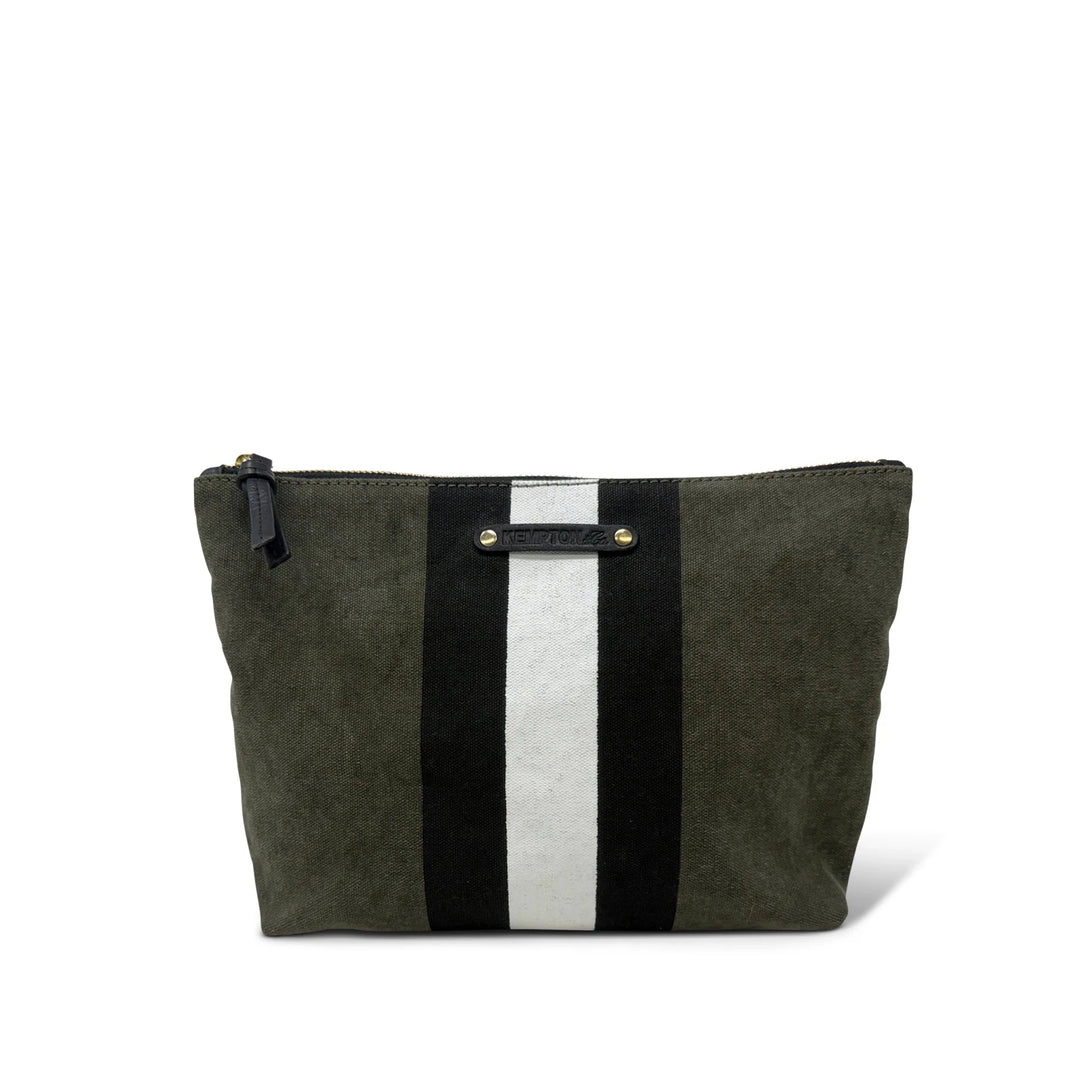 Double Canvas Pouch - Olive - The Collective Park City