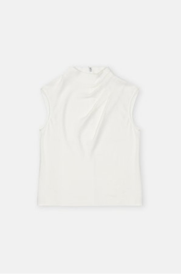 Draped Sleeveless Blouse - The Collective Park City