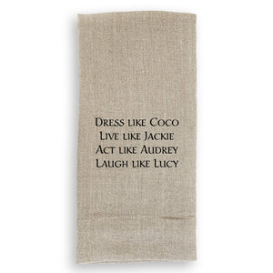 Dress Like Coco: White Guest Towel / - The Collective Park City