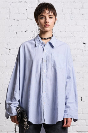 Drop Neck Oxford Button Down Shirt - The Collective Park City