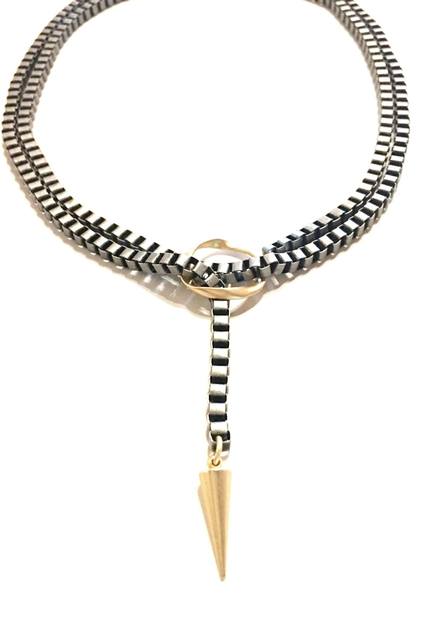 Dylan Necklace with Circle and Spike Toggle - The Collective Park City