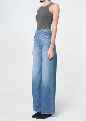 Dina High Waisted Wide Leg Jean - San Diego