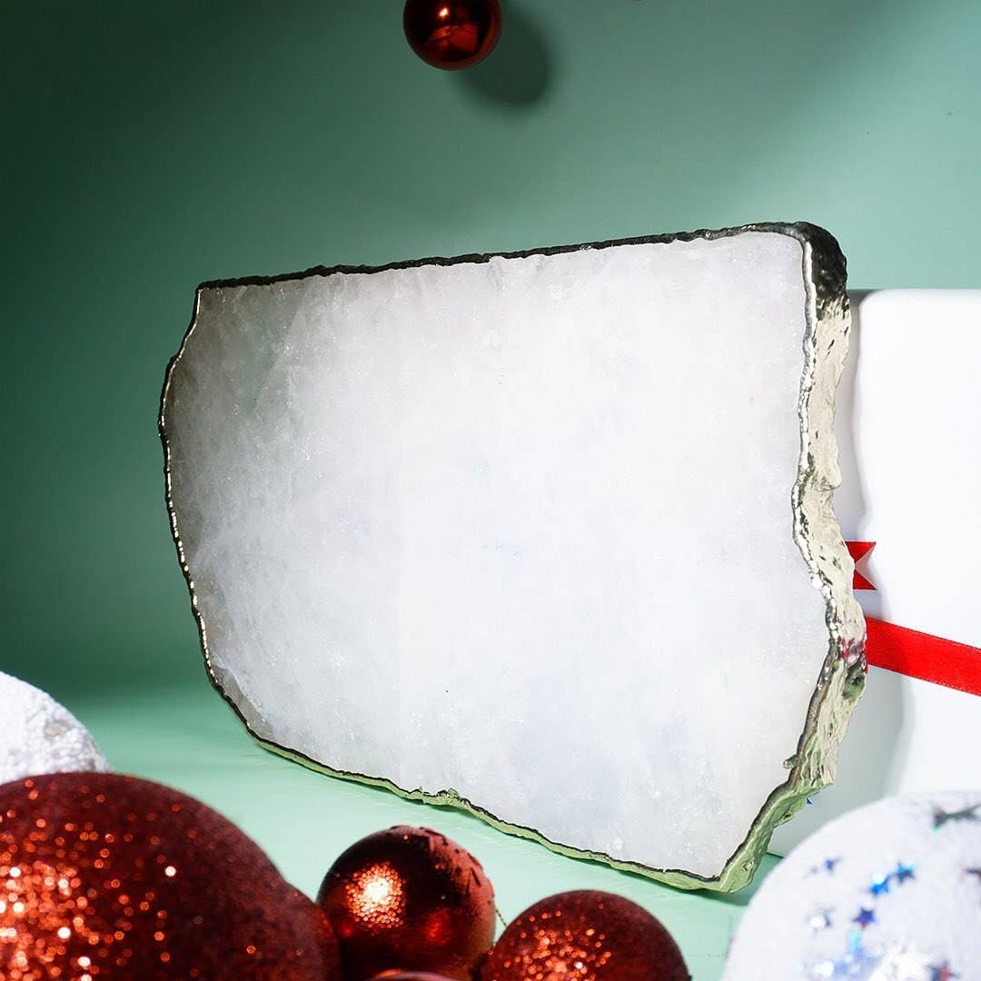 White Quartz Cheese Board 11x7" Platter Tray