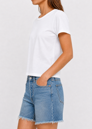 Cotton Modal Slub Crew Tee