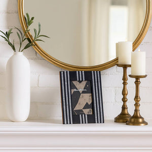 Photo Frame - Black Resin Ridged Stripes Border, 4x6 in.