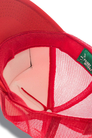Get Happy Outside Trucker Hat in Red