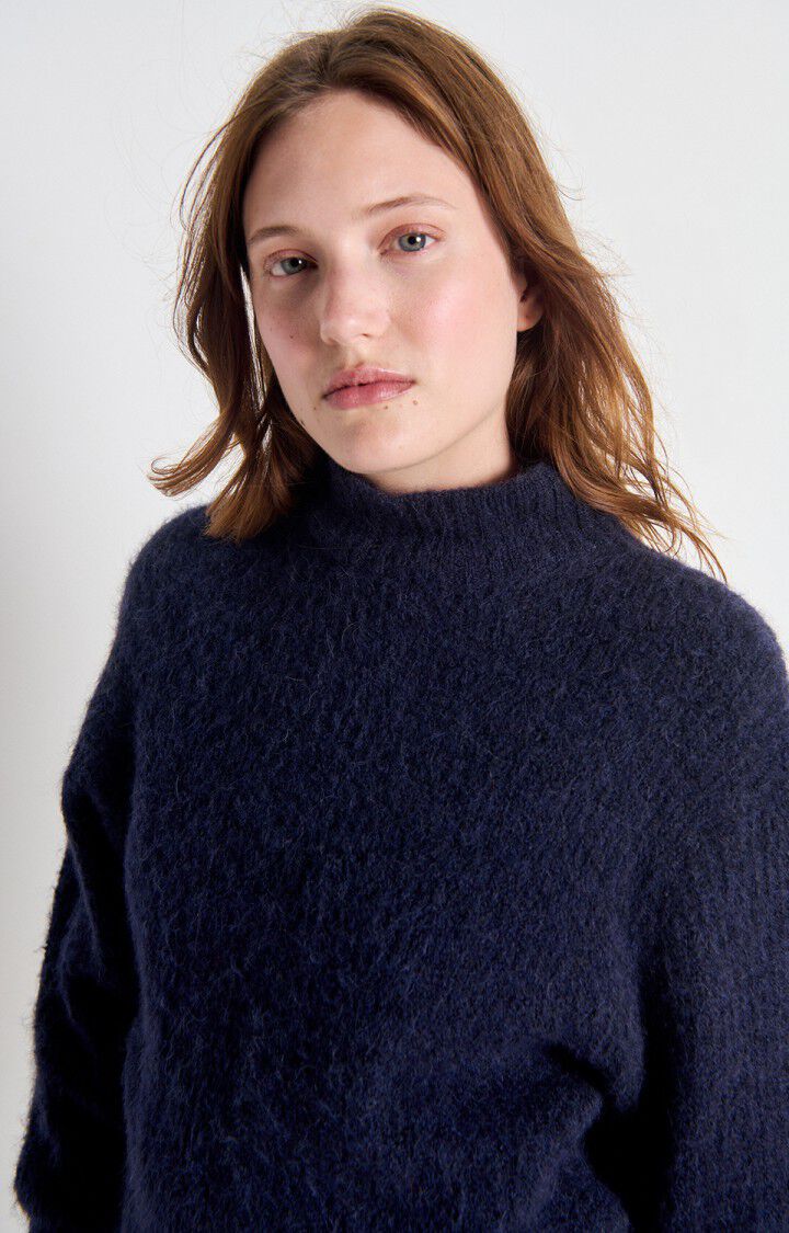 East Mock - Neck Sweater - Navy - The Collective Park City