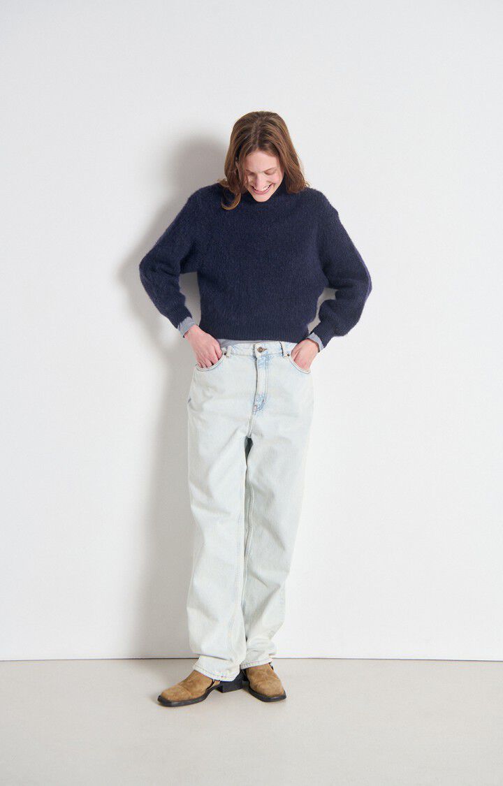 East Mock - Neck Sweater - Navy - The Collective Park City