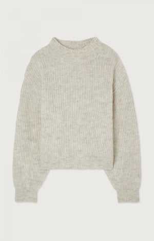 East Mock - Neck Sweater - Powder - The Collective Park City