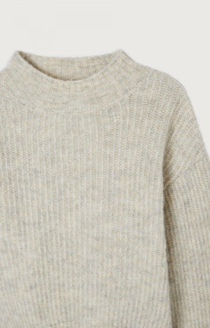East Mock - Neck Sweater - Powder - The Collective Park City