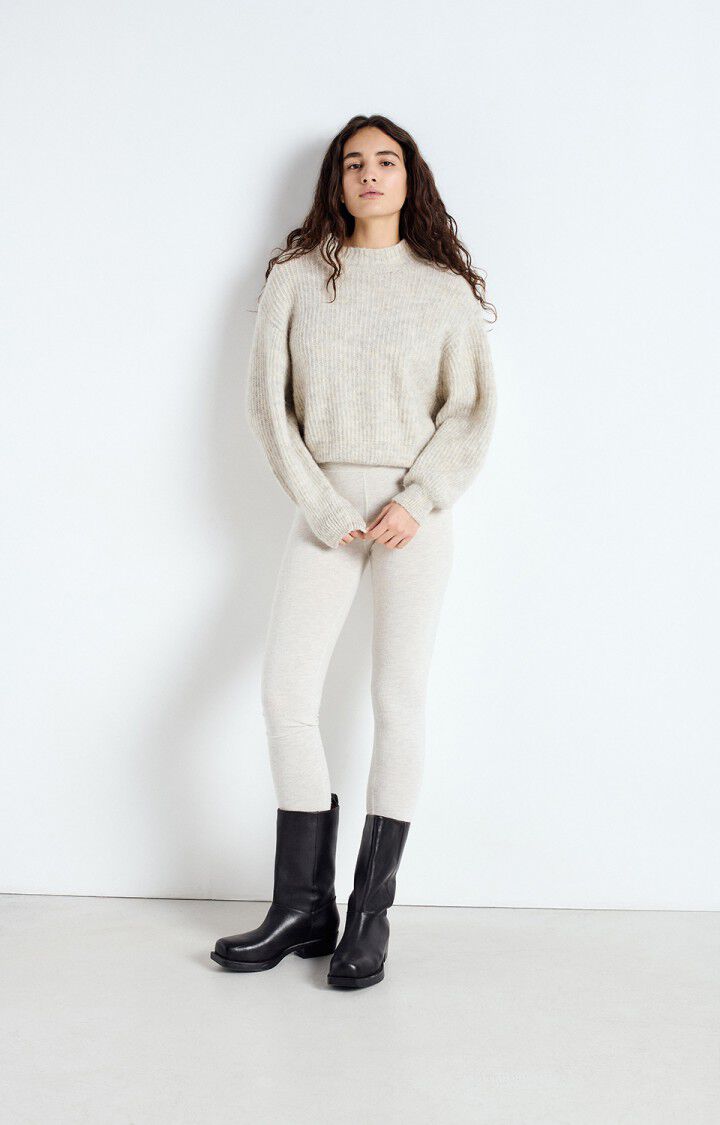 East Mock - Neck Sweater - Powder - The Collective Park City