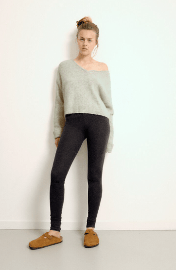 East V - neck Sweater - Powder - The Collective Park City