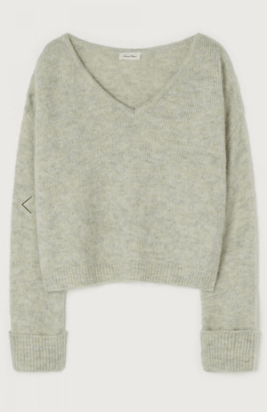 East V - neck Sweater - Powder - The Collective Park City
