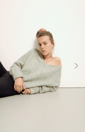 East V - neck Sweater - Powder - The Collective Park City