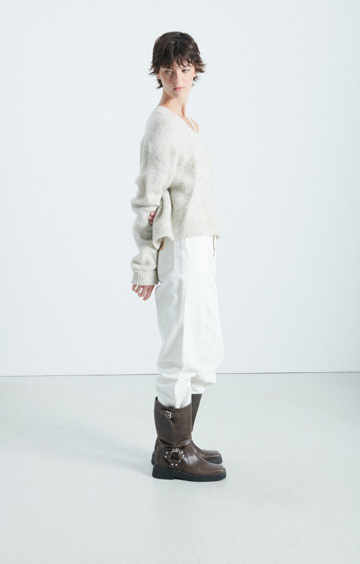 East V-Neck Sweater - Powdered Snow - The Collective Park City