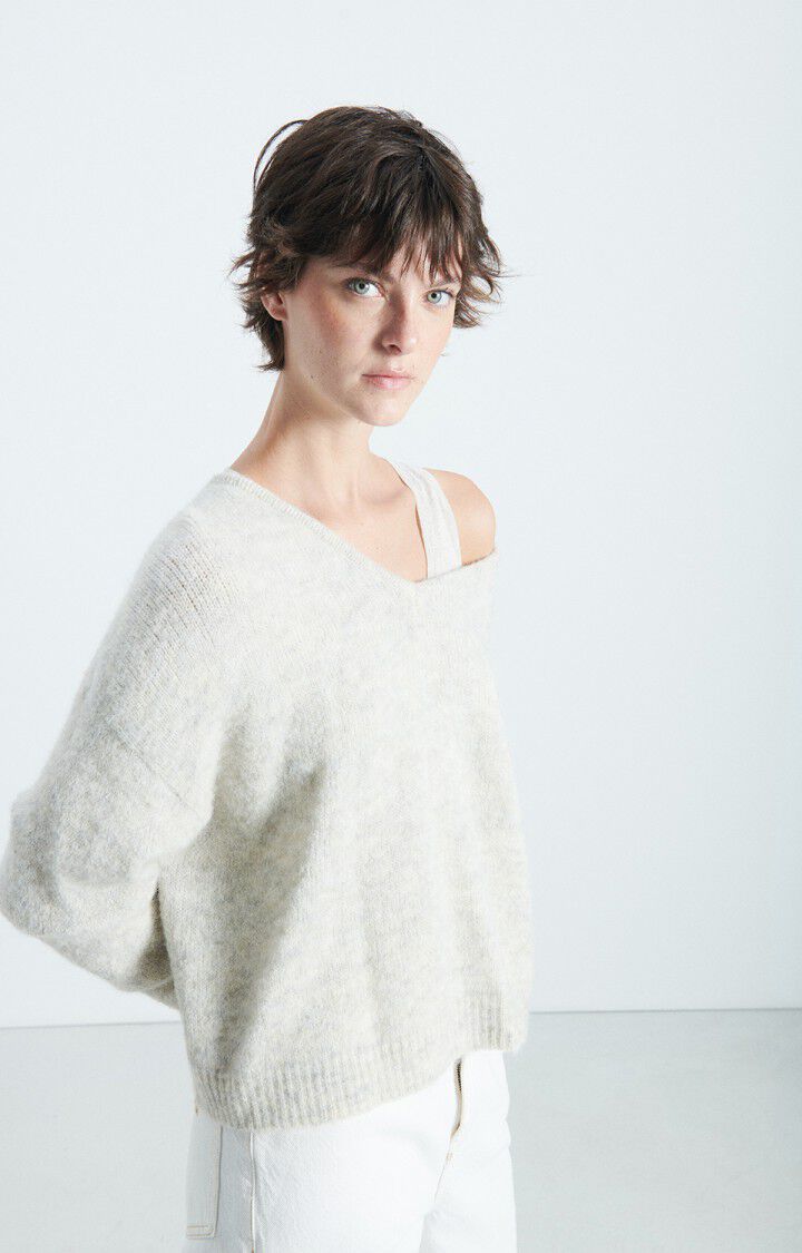 East V-Neck Sweater - Powdered Snow - The Collective Park City