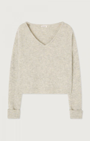 East V-Neck Sweater - Powdered Snow - The Collective Park City