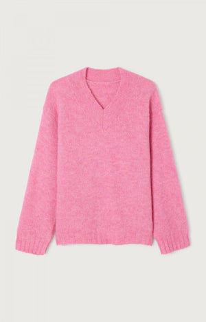 East V - neck Sweater - Rose Bubble - The Collective Park City