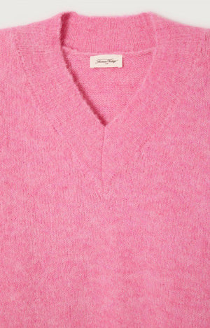 East V - neck Sweater - Rose Bubble - The Collective Park City