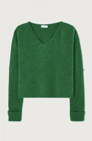 East V - neck Sweater - Spring Green - The Collective Park City