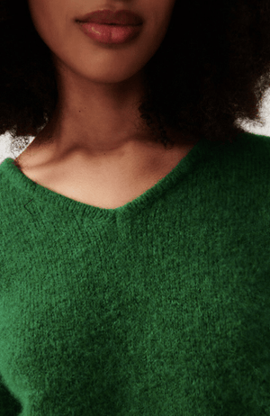 East V - neck Sweater - Spring Green - The Collective Park City