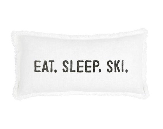 Eat Sleep Ski - Lumbar Pillow - The Collective Park City