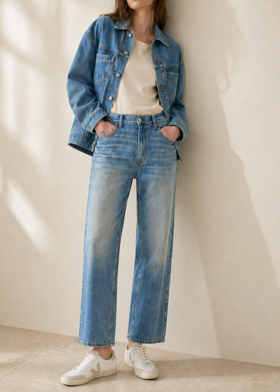 Taylor Boxy Straight Fit Jean - Key West