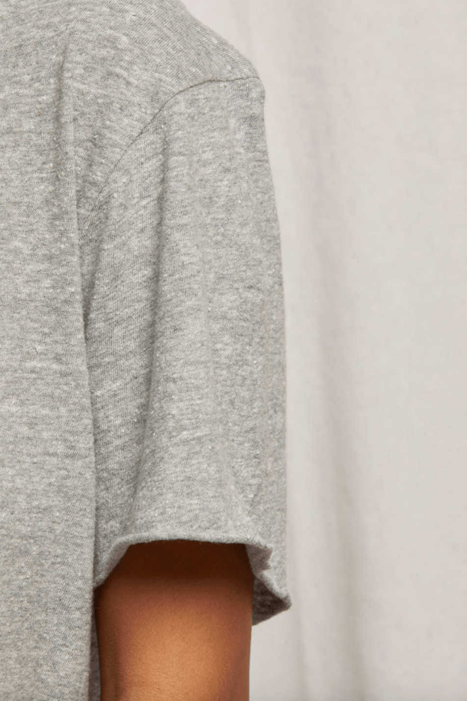 eddie Recycled Boxy Raw Hem Tee - Heather Grey - The Collective Park City