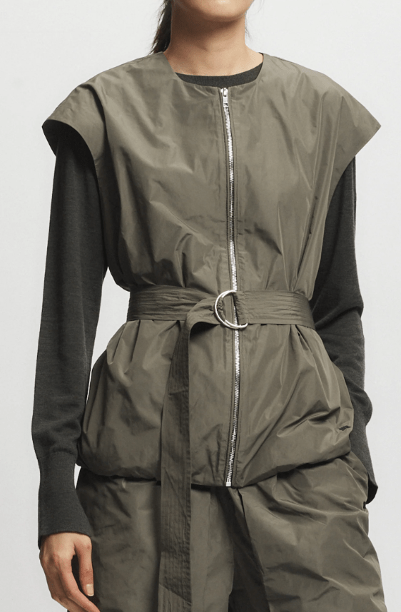 Eijah Oversized Taffeta Belted Vest - The Collective Park City