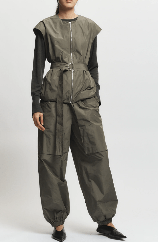 Eijah Oversized Taffeta Belted Vest - The Collective Park City