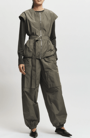 Eijah Oversized Taffeta Belted Vest - The Collective Park City