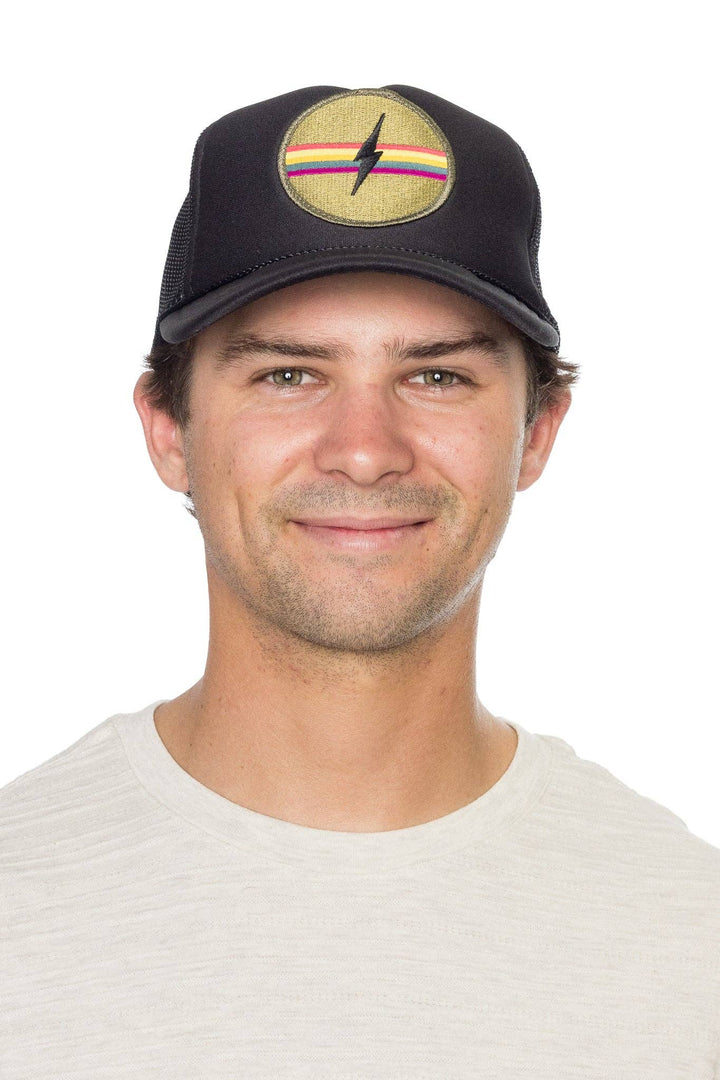Electric Rainbow Trucker Hat - Black - The Collective Park City