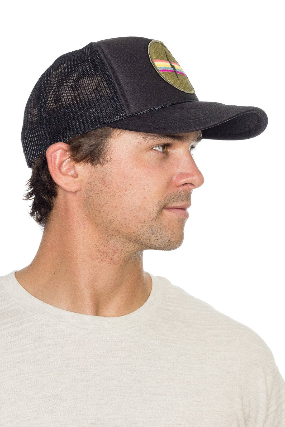 Electric Rainbow Trucker Hat - Black - The Collective Park City