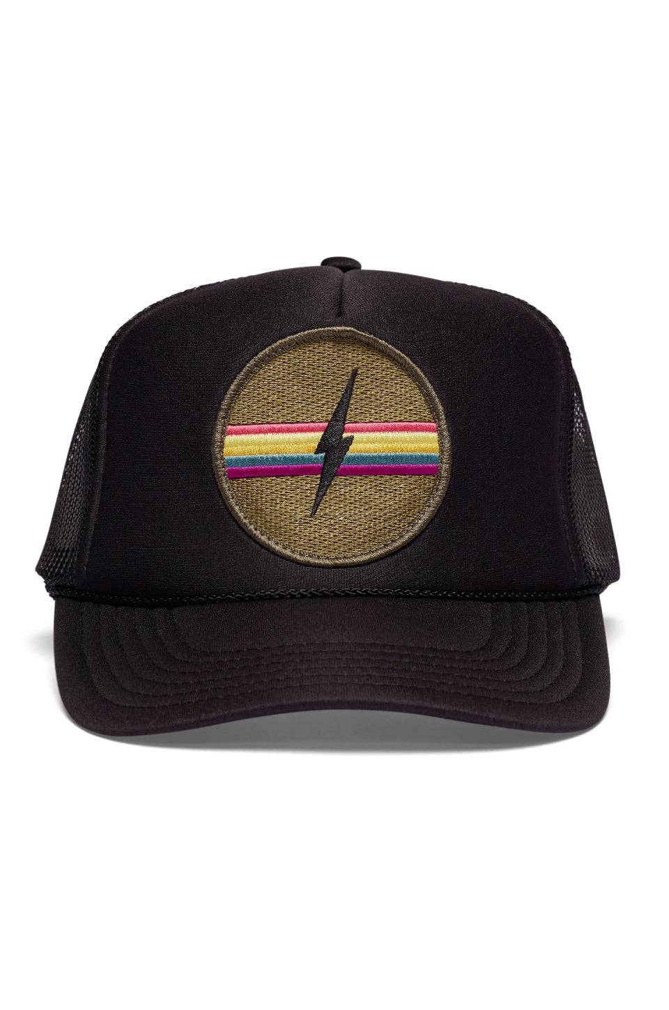 Electric Rainbow Trucker Hat - Black - The Collective Park City