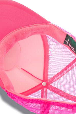 Electric Rainbow Trucker Hat in Pink: Pink - The Collective Park City