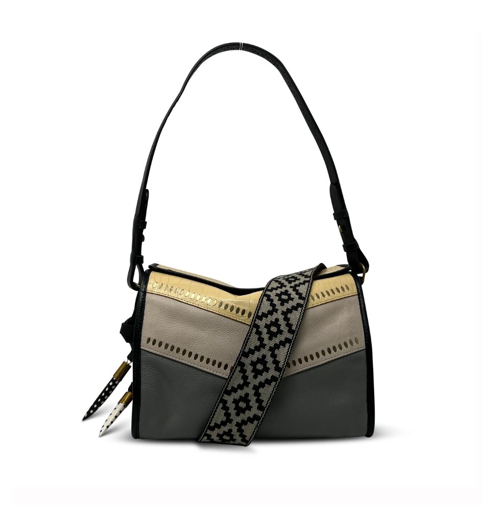 Ella Shoulder Bag - Yellow Chevron - The Collective Park City