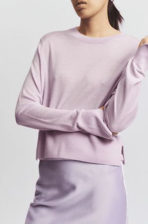 Elodie Layered Crewneck Knit Sweater - The Collective Park City
