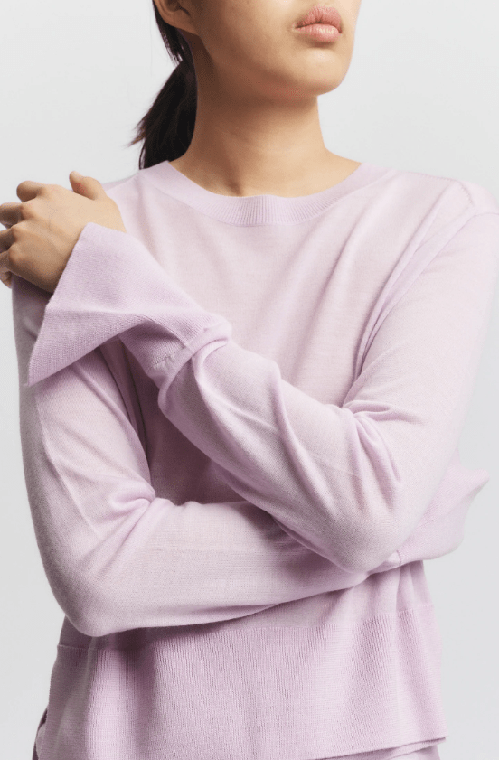 Elodie Layered Crewneck Knit Sweater - The Collective Park City