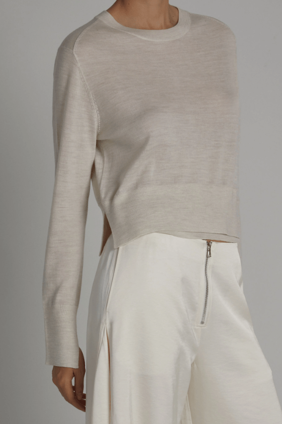 Elodie Layered Crewneck Sweater - The Collective Park City
