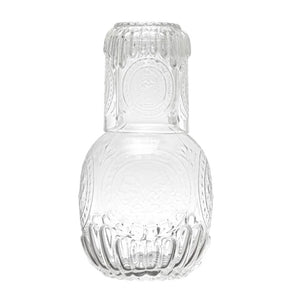 Embossed Glass Carafe w/Drinking Glass - The Collective Park City