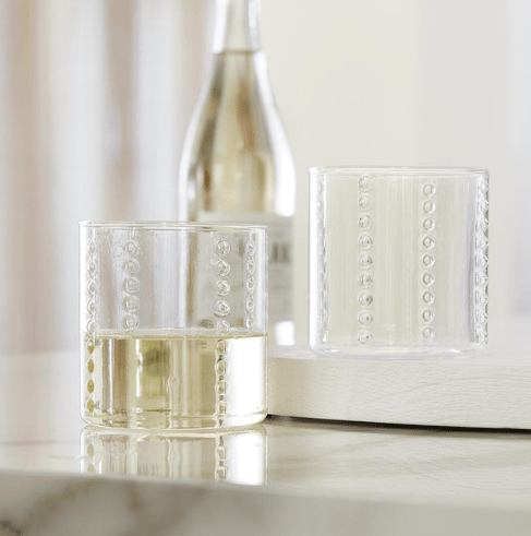 Embossed Water Glass - The Collective Park City