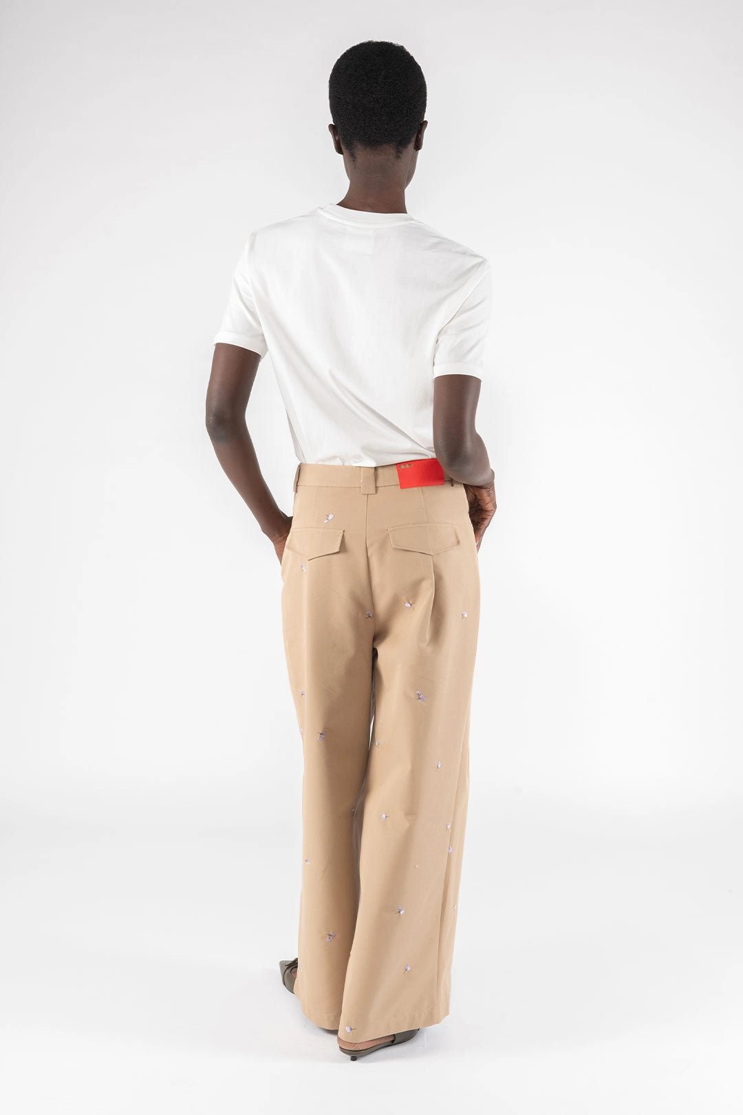 Embroidered Gabardine Pants - The Collective Park City