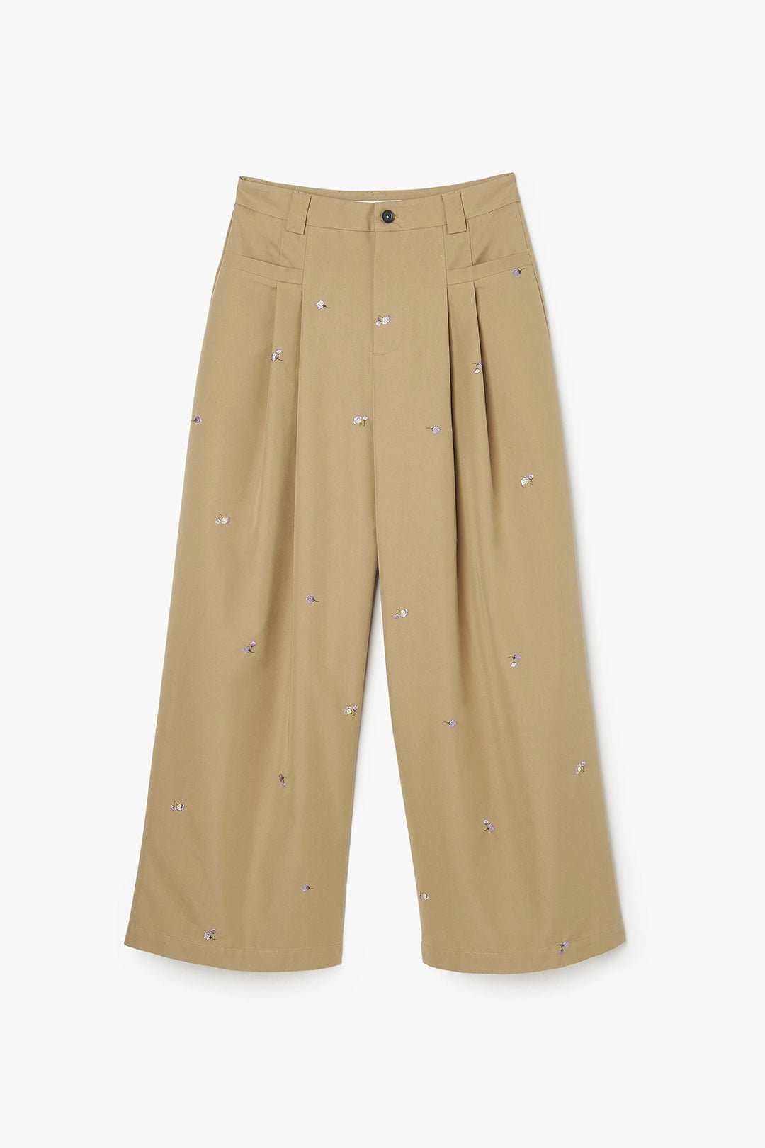 Embroidered Gabardine Pants - The Collective Park City
