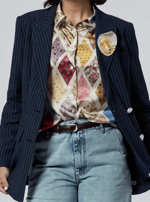 Emerson Diamond Button Down Top - The Collective Park City