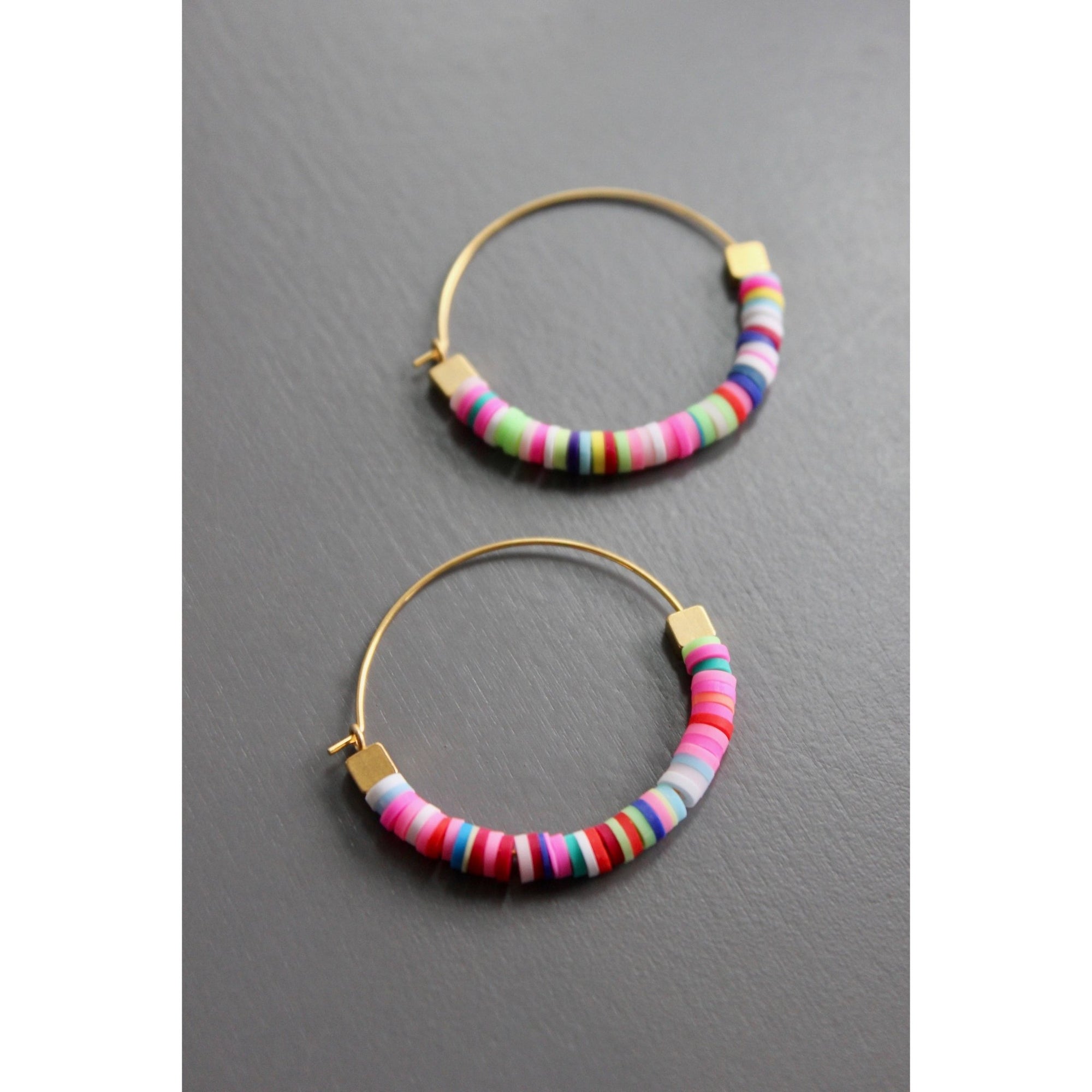 EMIE11 Rainbow hoop earrings - The Collective Park City