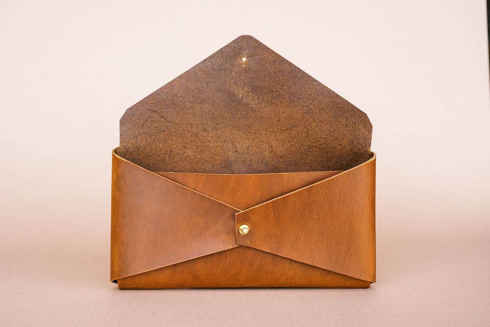 Envelope Leather Clutch - The Collective Park City