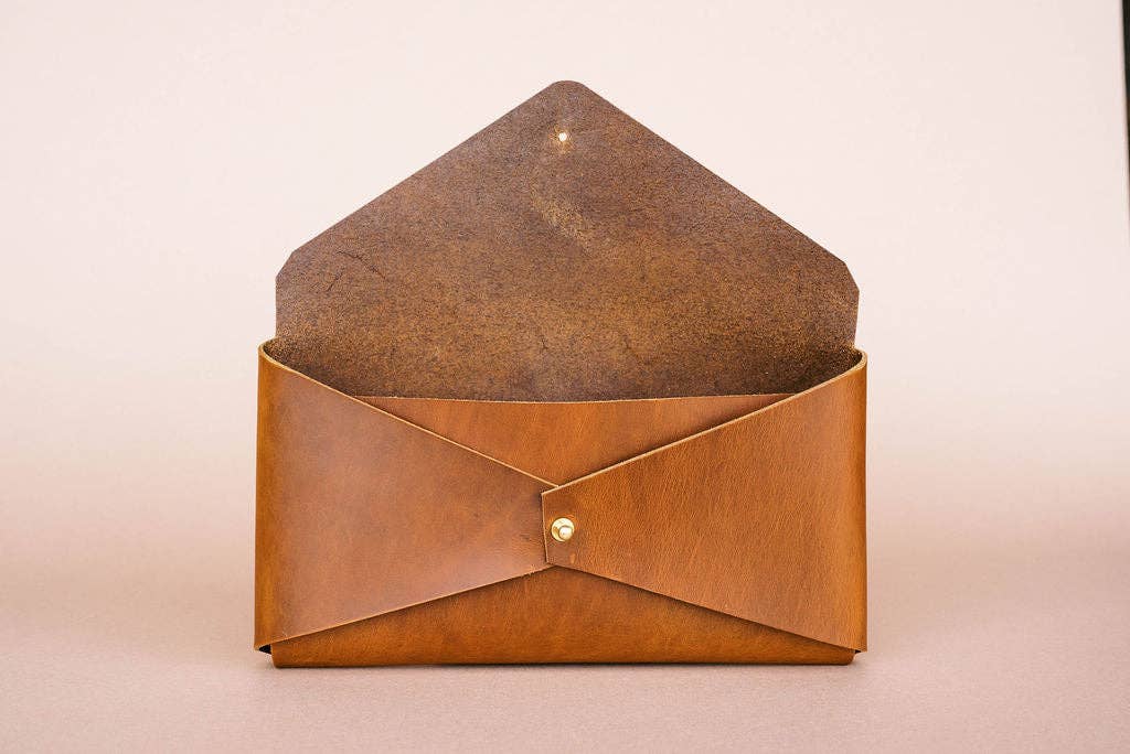 Envelope Leather Clutch - The Collective Park City